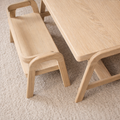 Ensemble table et banc enfant en bois massif | Mobilier Montessori naturel – Fabriqué en France