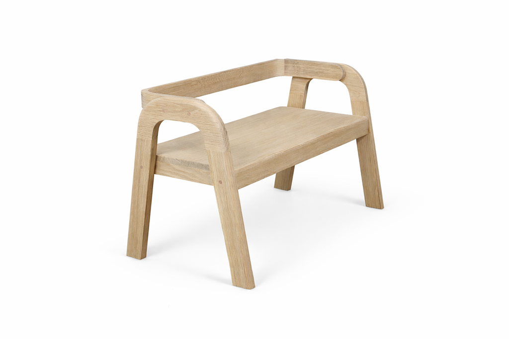 Banc enfant en bois massif | Banc Montessori naturel – Fabriqué en France